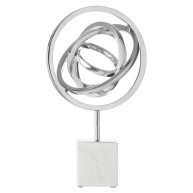 Mirano Silver Spiral Sculpture