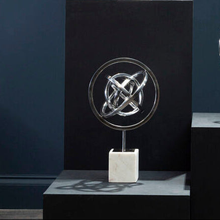 Mirano Silver Spiral Sculpture