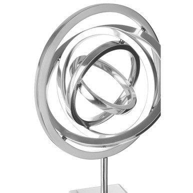 Mirano Silver Spiral Sculpture