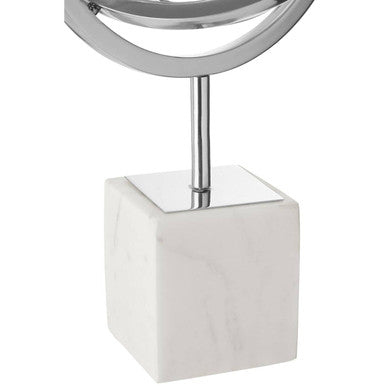 Mirano Silver Spiral Sculpture