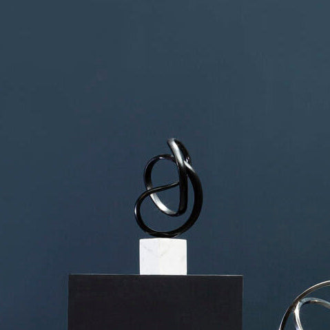 Mirano Black Nickel Knot Sculpture