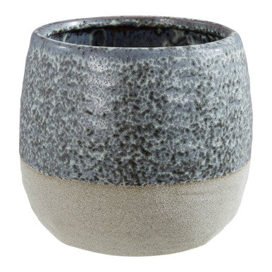 Caldera Large Speckled Stoneware Grey Contemporary Plant Pot
