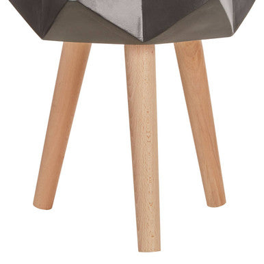 Darnell Large Black Geometric Plant Pot With Legs