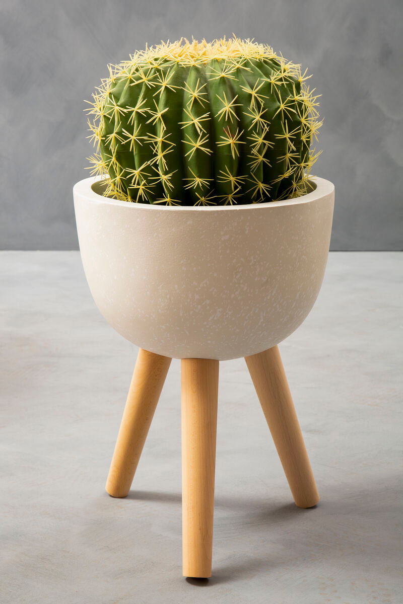 Darnell Small White Rounded Planter