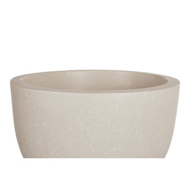 Darnell Small White Rounded Planter