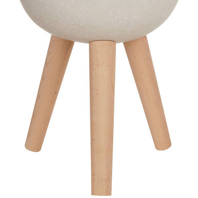 Darnell Small White Rounded Planter