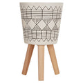 Darnell White & Black Small Planter