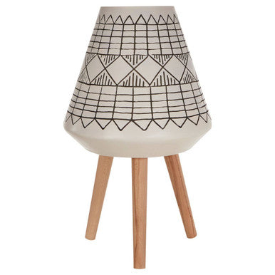 Darnell White & Black Large Plant Pot
