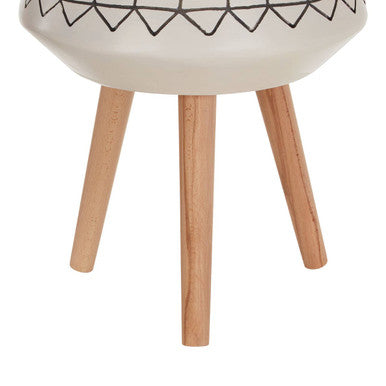 Darnell White & Black Large Plant Pot