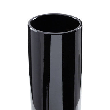 Callie Black & Silver Small Pedestal Vase