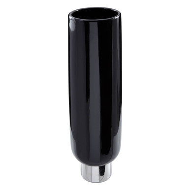 Callie Black & Silver Large Pedestal Vase