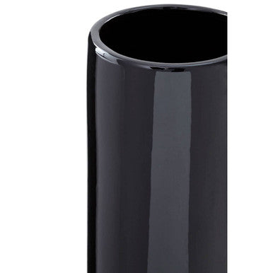 Callie Black & Silver Large Pedestal Vase