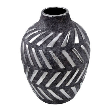 Helaine Grey & Silver Small Vase