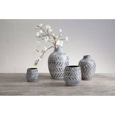 Helaine Grey & Silver Small Vase