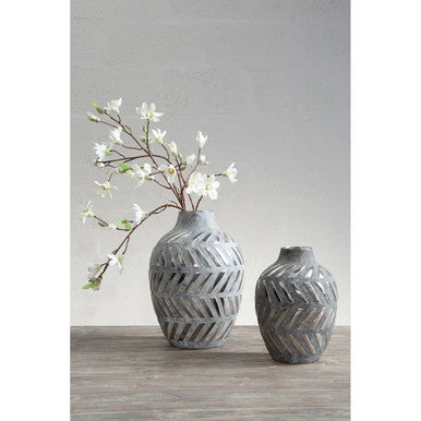 Helaine Grey & Silver Small Vase