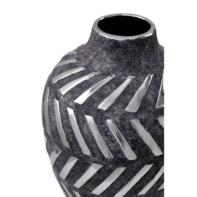 Helaine Grey & Silver Small Vase