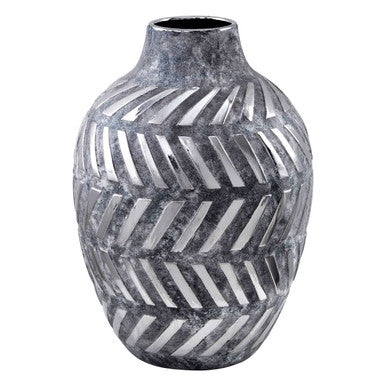 Helaine Grey & Silver Large Vase