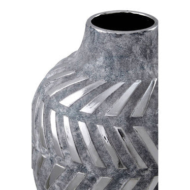 Helaine Grey & Silver Large Vase