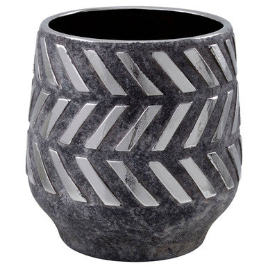 Helaine Grey & Silver Large Ceramic Planter