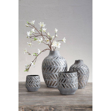 Helaine Grey & Silver Large Ceramic Planter