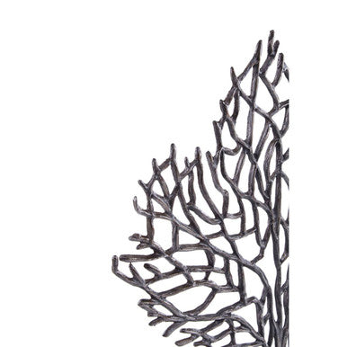 Prato Large Black Nickel Coral Sculpture