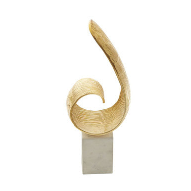 Mirano Gold Curl Sculpture