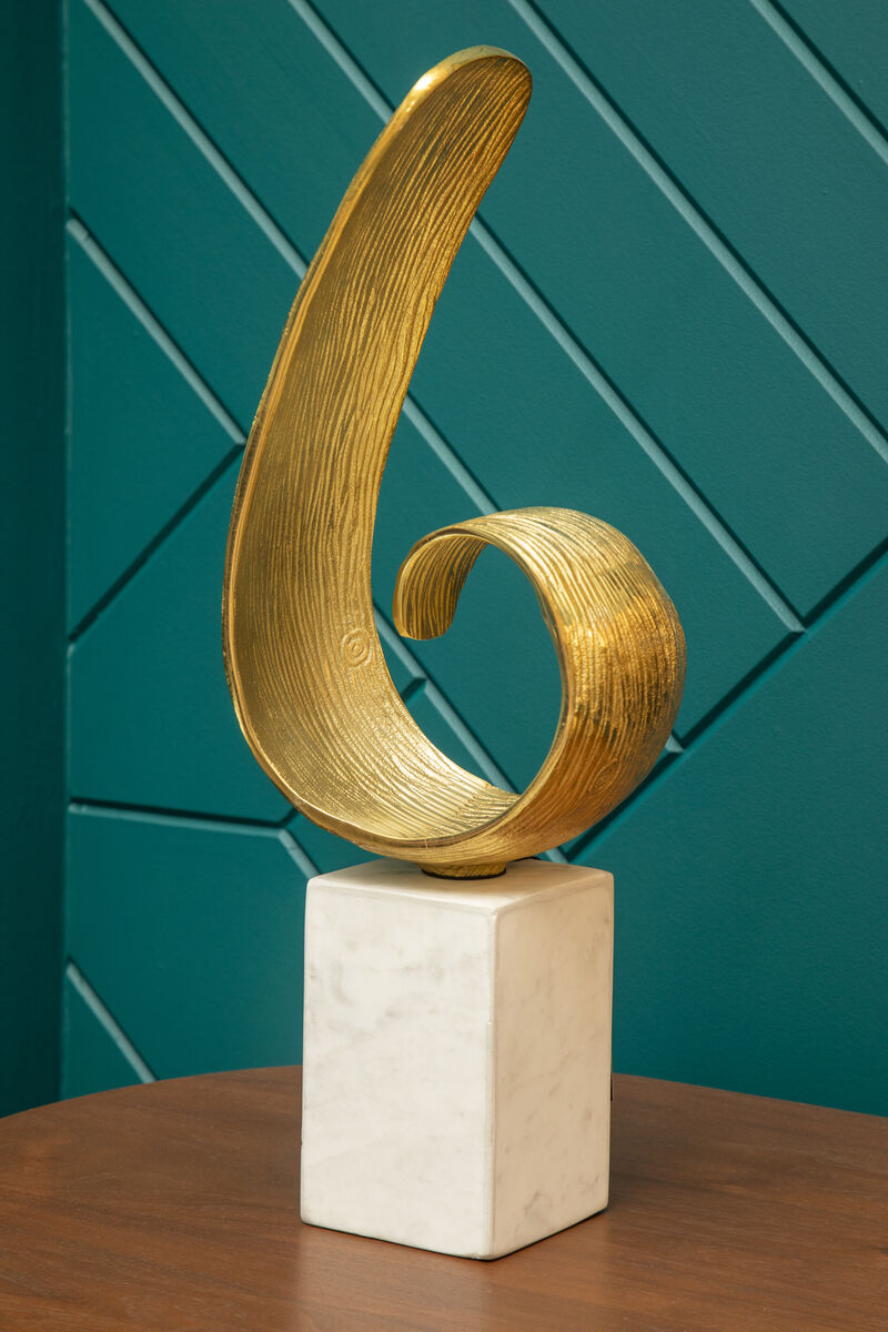 Mirano Gold Curl Sculpture