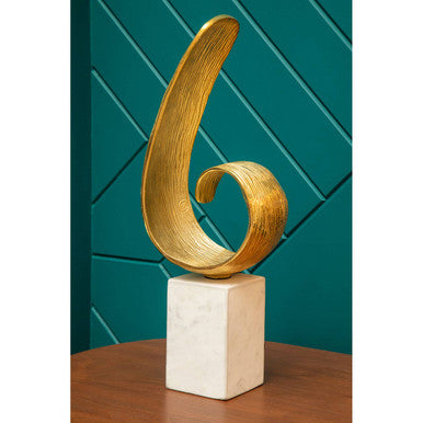 Mirano Gold Curl Sculpture