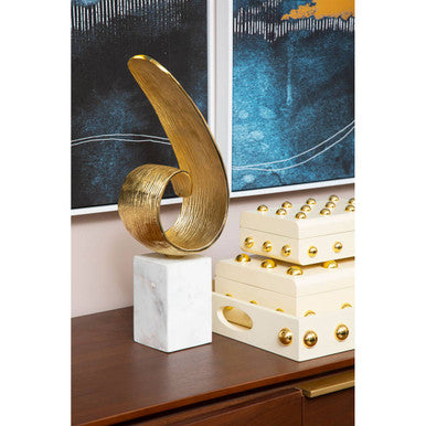 Mirano Gold Curl Sculpture