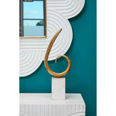 Mirano Gold Curl Sculpture