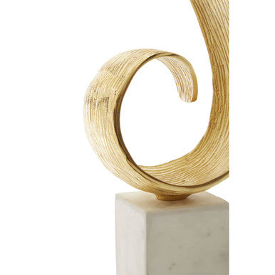 Mirano Gold Curl Sculpture