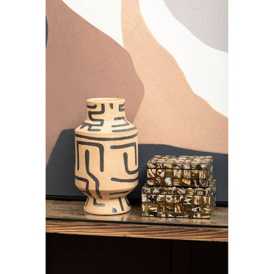 Barren Hand Painted Earthenware Vase