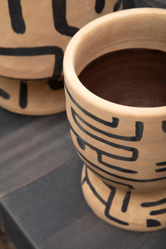 Barren Hand Painted Earthenware Plant Pot