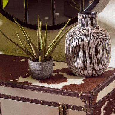 Arid Earthenware Black Vase