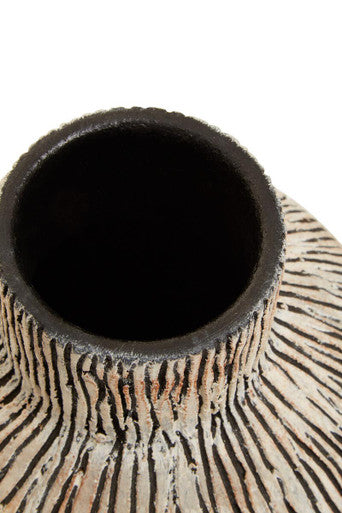 Arid Earthenware Black Vase