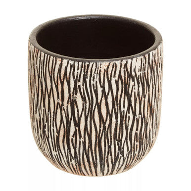 Arid Earthenware Black Modern Planter