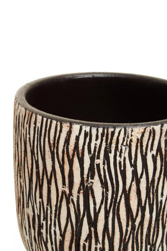 Arid Earthenware Black Modern Planter