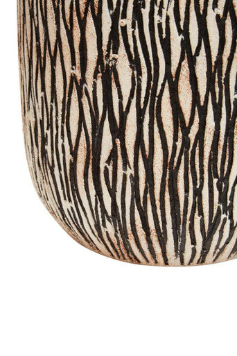 Arid Earthenware Black Modern Planter