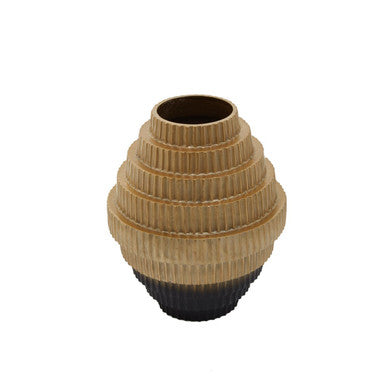 Deomali Large Ombre Gold & Black Vase