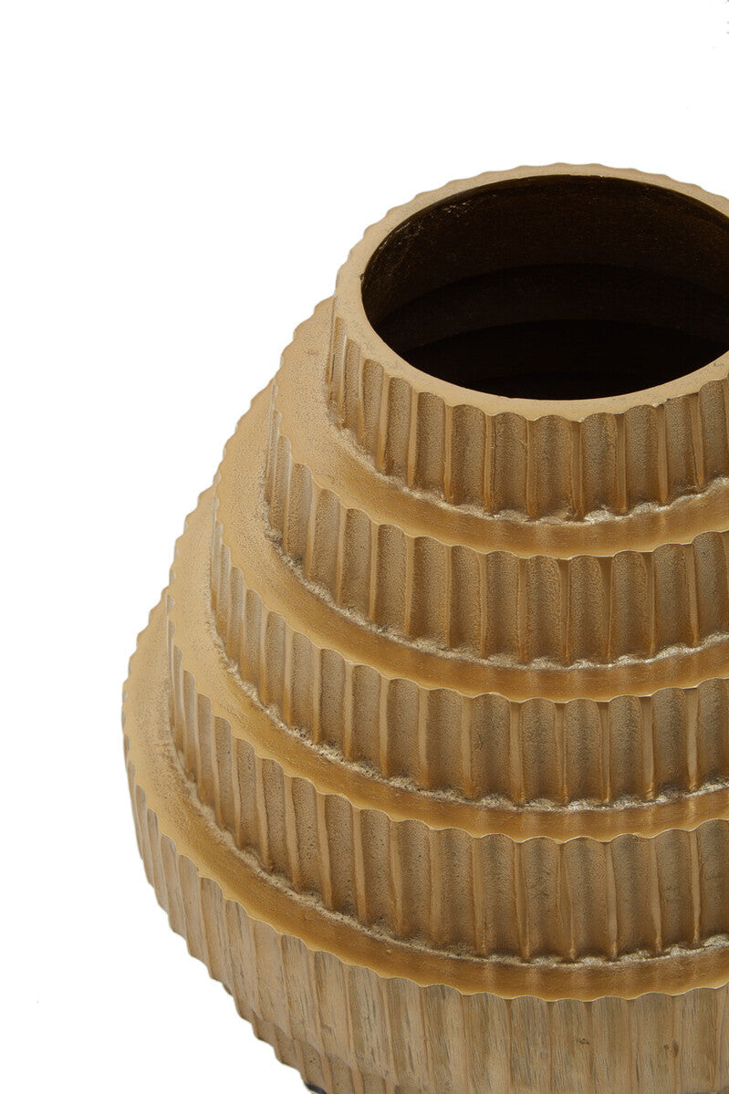 Deomali Large Ombre Gold & Black Vase