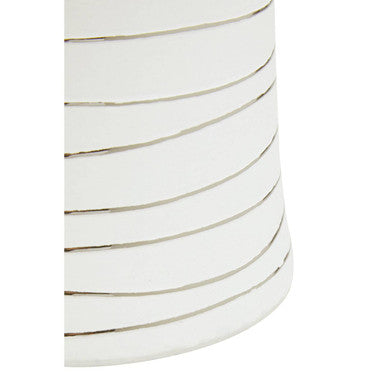 Haldis Small White & Silver Ceramic Planter