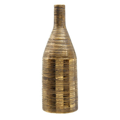 Hermosa Gold Large Ceramic Bottle Vase