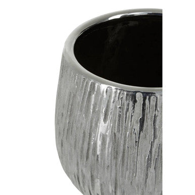 Hesper Small Silver Ceramic Plant Pot
