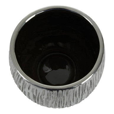 Hesper Small Silver Ceramic Plant Pot