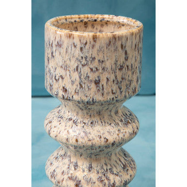 Shai Large Stoneware Beige Contemporary Vase