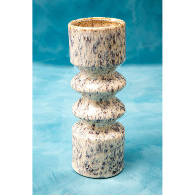 Shai Large Stoneware Beige Contemporary Vase