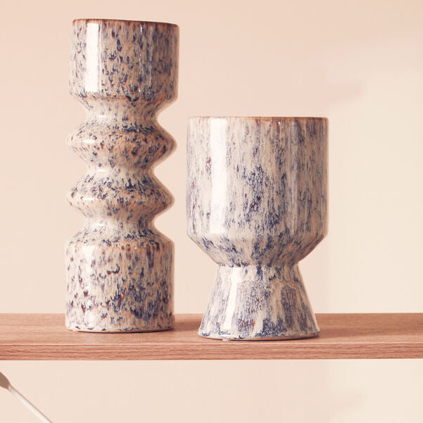 Shai Large Stoneware Beige Planter