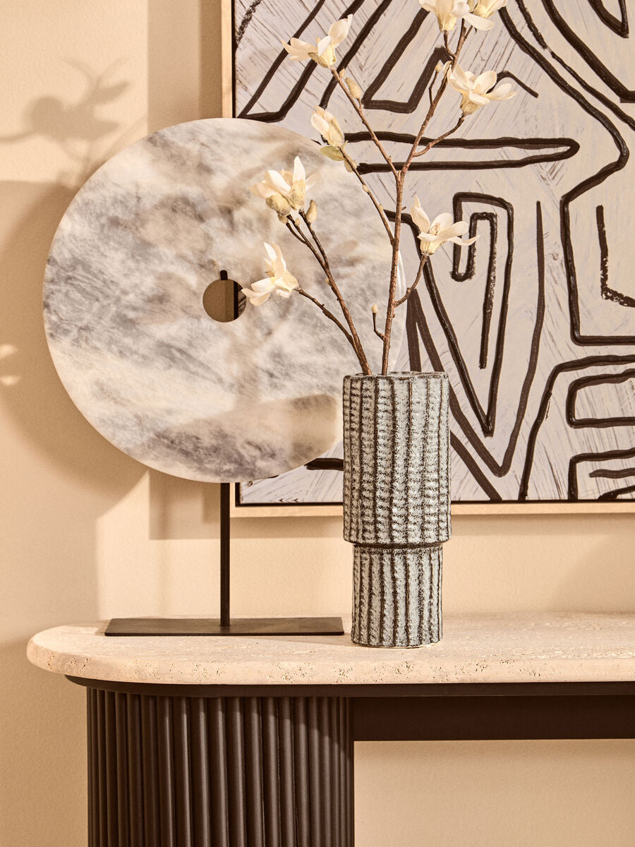 Soraya Large White Modern Vase