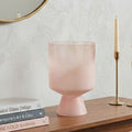 Baila Large Matte Pink Glass Vase
