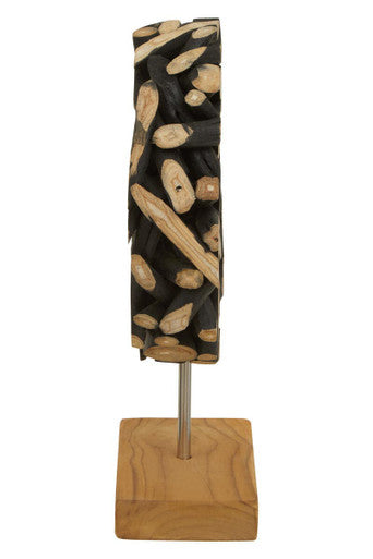 Seraya Small Teak Black Sculpture